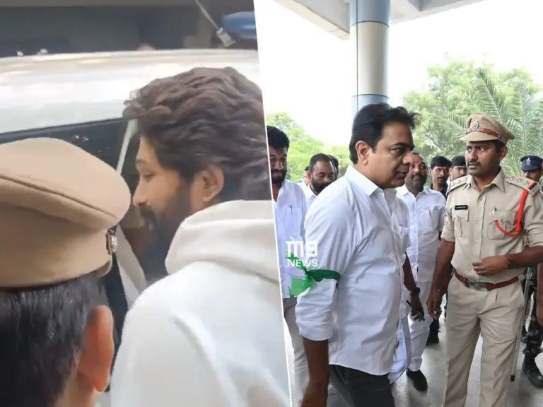 थिएटर के बाहर हुई भगदड़ मामलेमे अभिनेता अल्लू अर्जुन गिरफ्तार 1 allu arjun ktr arrest 768x576 1