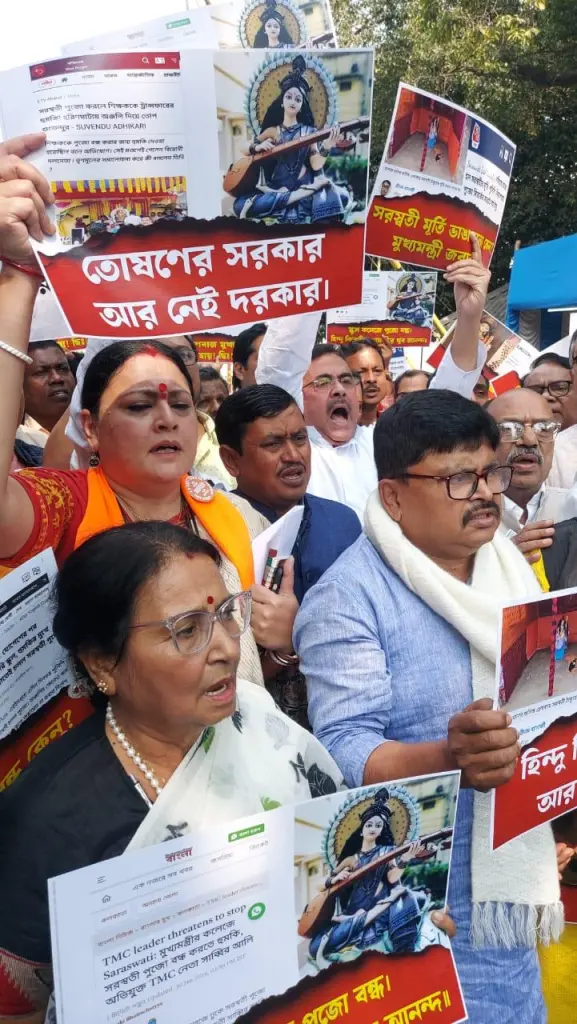 सरस्वती पूजा पर सवाल उठाना पड़ा महंगा! भाजपा विधायक अग्निमित्रा पॉल सस्पेंड 1 IMG 20250217 WA0053