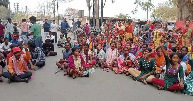 tribal minor molestation protest in asansol