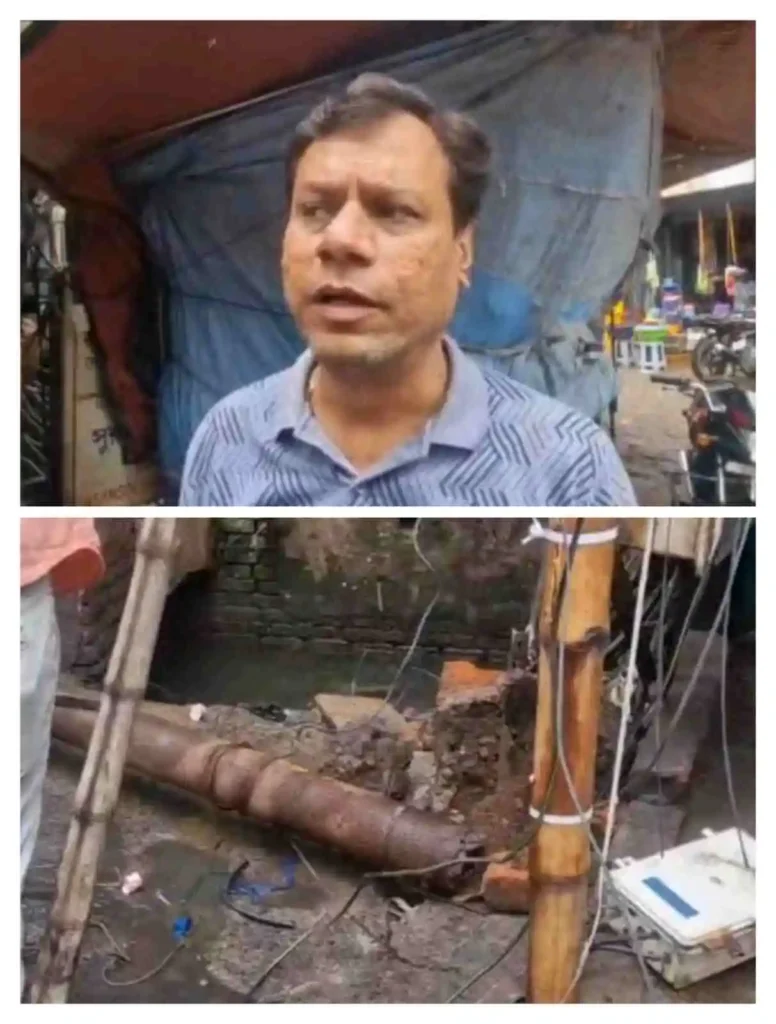 আসানসোলে ভেঙে পড়ল খুঁটি, অল্পের জন্য রক্ষা পেল মানুষ 2 ezgif 8ec8b71671b9b4