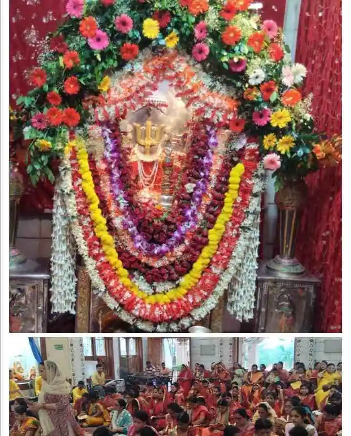 दुर्गापुर श्री श्याम मंदिर में मंगल पाठ, महिलाओं की उमड़ी भीड़ 1 ezgif 7269d203c6146a