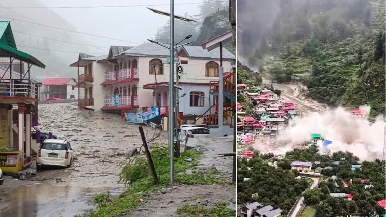 उत्तराखंड में बरपा प्रकृति का कहर, धराली में बादल फटने से 34 सेकेंड में मची तबाही 1 तबाही