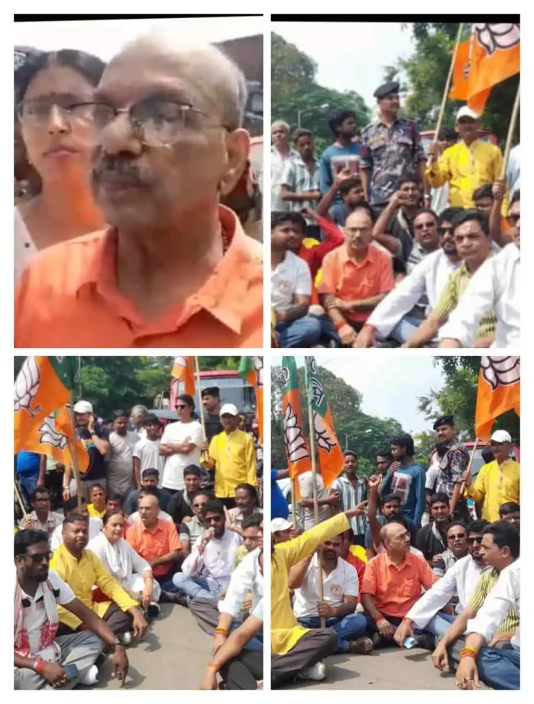 बंगाल में भाजपा नेताओं पर हमला, सांसद खगेन मुर्मू घायल — कुल्टी में रोड जाम कर भाजपा का जबरदस्त विरोध प्रदर्शन 1 ezgif 46fd1e0cd05aa7